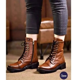 بسطار عسلي جلد خامة راقية