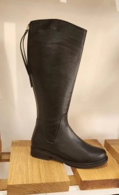 جزمة كروكوداي عنق طويل مع سحاب خلفي